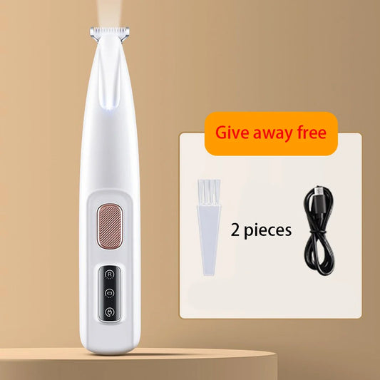 Professional Dog Paw Trimmer with LED Light - Fully Waterproof Pet Hair Clippers with LED Display and 18mm Wide Blade for Grooming